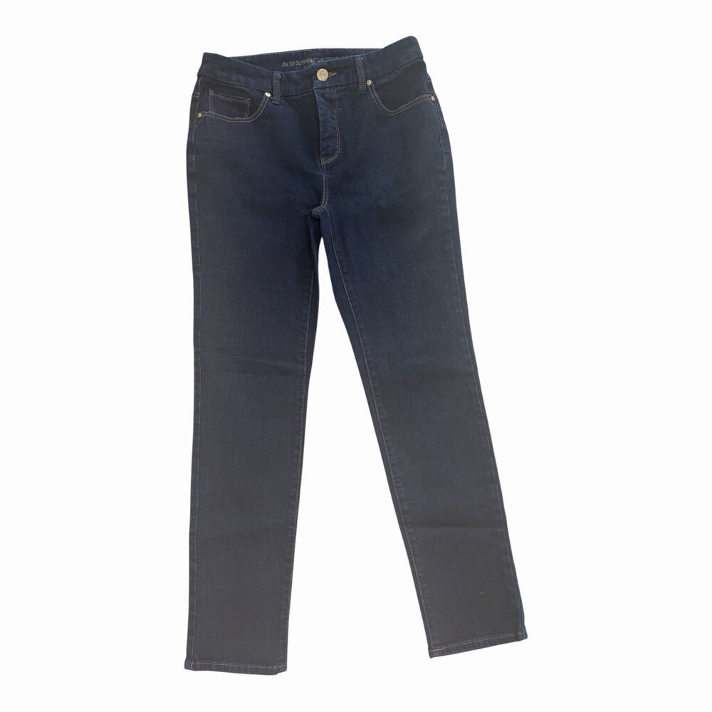 Chicos So Slimming Girlfriend Ankle Jeans Womens 00 Dark Wash